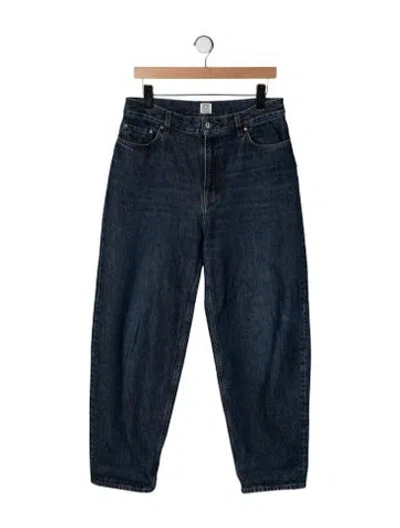Pre-owned Totême High-rise Straight Leg Jeans In Blue