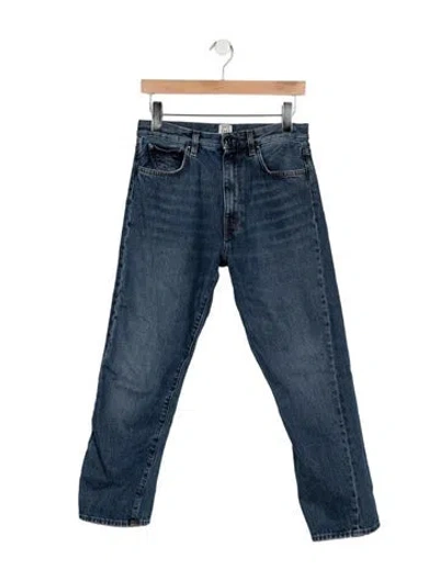 Pre-owned Totême High-rise Straight Leg Jeans In Blue