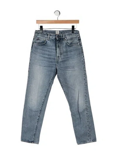 Pre-owned Totême High-rise Straight Leg Jeans In Blue