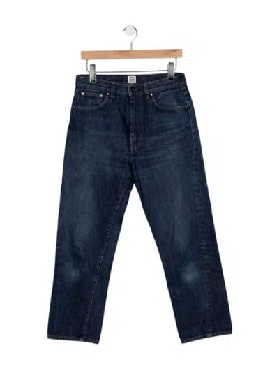 Pre-owned Totême High-rise Straight Leg Jeans In Blue