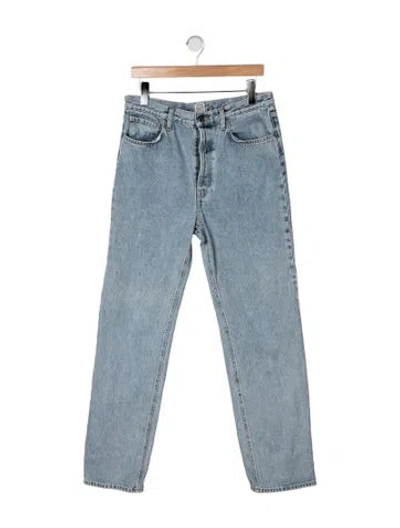 Pre-owned Totême High-rise Straight Leg Jeans In Blue