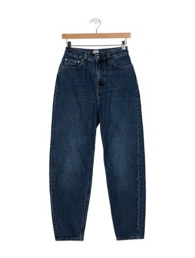 Pre-owned Totême High-rise Straight Leg Jeans In Blue