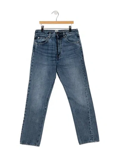 Pre-owned Totême High-rise Straight Leg Jeans In Blue