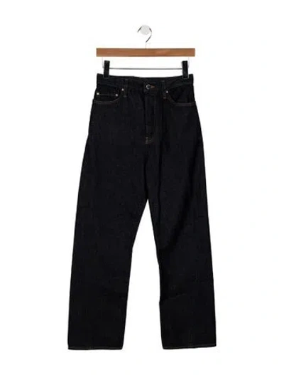 Pre-owned Totême High-rise Straight Leg Jeans In Blue
