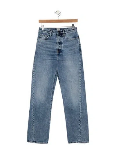 Pre-owned Totême High-rise Straight Leg Jeans In Blue