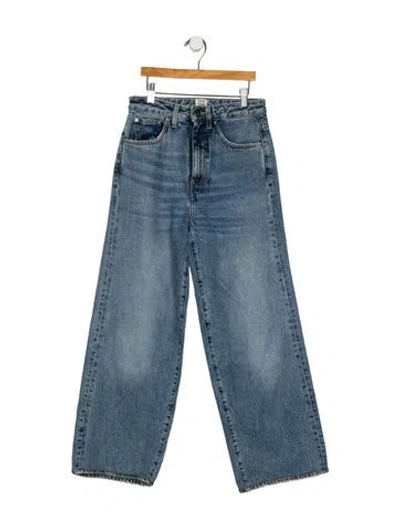 Pre-owned Totême High-rise Straight Leg Jeans In Blue