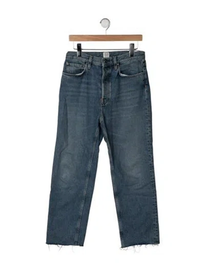 Pre-owned Totême High-rise Straight Leg Jeans In Blue