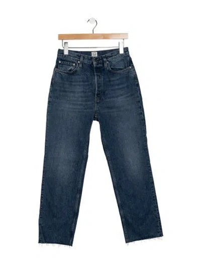 Pre-owned Totême High-rise Straight Leg Jeans In Blue