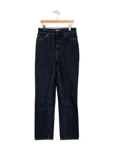 Pre-owned Totême High-rise Straight Leg Jeans In Blue