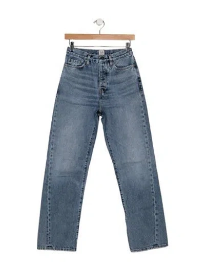 Pre-owned Totême High-rise Straight Leg Jeans In Blue