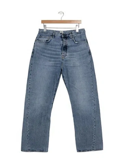 Pre-owned Totême High-rise Straight Leg Jeans In Blue