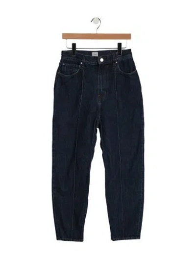 Pre-owned Totême High-rise Straight Leg Jeans In Blue