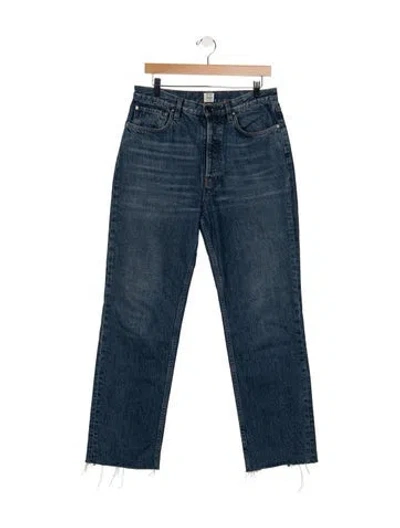 Pre-owned Totême High-rise Straight Leg Jeans In Blue