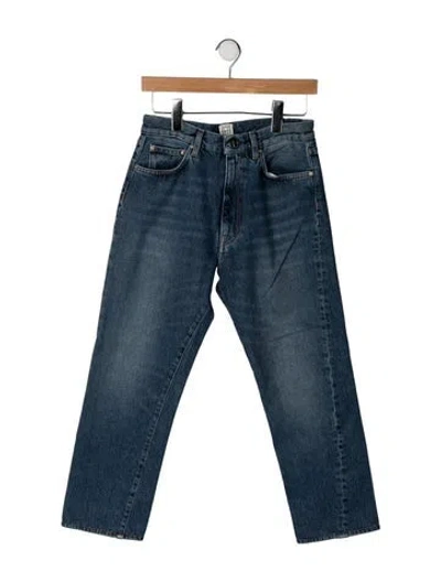 Pre-owned Totême High-rise Straight Leg Jeans In Blue