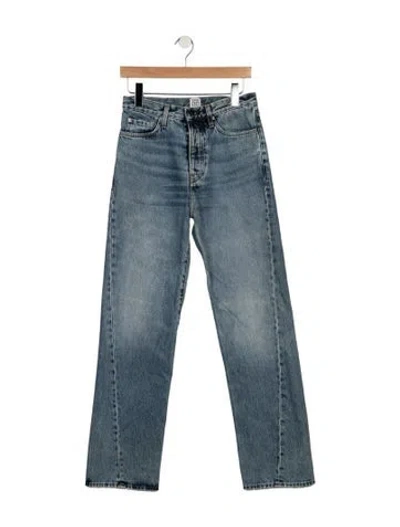 Pre-owned Totême High-rise Straight Leg Jeans In Blue