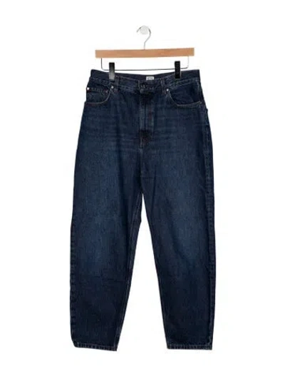 Pre-owned Totême High-rise Straight Leg Jeans In Blue