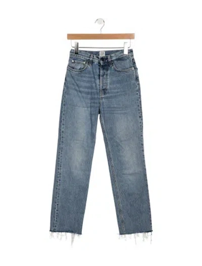 Pre-owned Totême High-rise Straight Leg Jeans In Blue