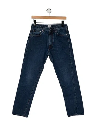 Pre-owned Totême High-rise Straight Leg Jeans In Gray