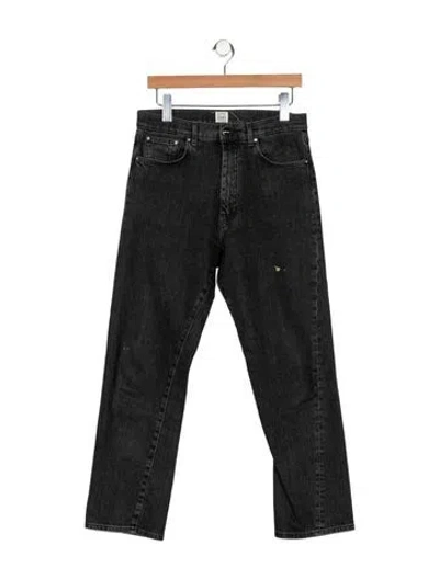 Pre-owned Totême High-rise Straight Leg Jeans In Gray