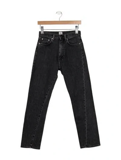 Pre-owned Totême High-rise Straight Leg Jeans In Gray