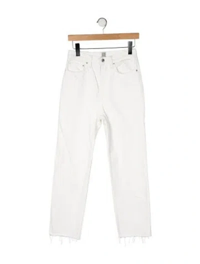 Pre-owned Totême High-rise Straight Leg Jeans In Neutral
