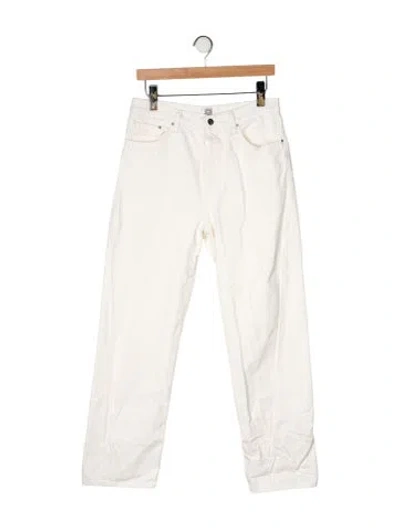 Pre-owned Totême High-rise Straight Leg Jeans In Neutral