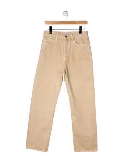 Pre-owned Totême High-rise Straight Leg Jeans In Neutral