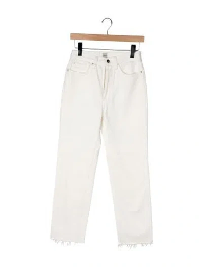 Pre-owned Totême High-rise Straight Leg Jeans In Neutral