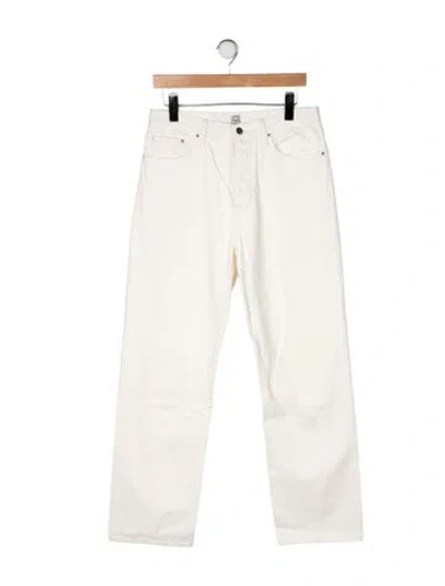 Pre-owned Totême High-rise Straight Leg Jeans In Neutrals