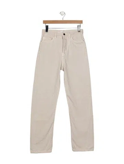 Pre-owned Totême High-rise Straight Leg Jeans In Neutrals