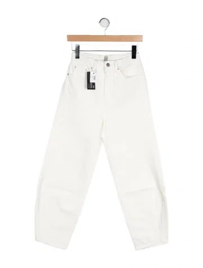 Pre-owned Totême High-rise Straight Leg Jeans W/ Tags In White