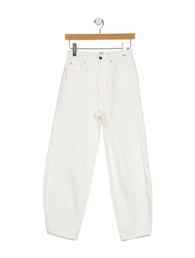 Pre-owned Totême High-rise Straight Leg Jeans In White