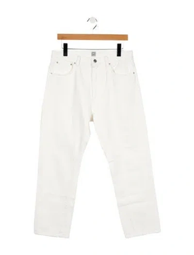 Pre-owned Totême High-rise Straight Leg Jeans In White