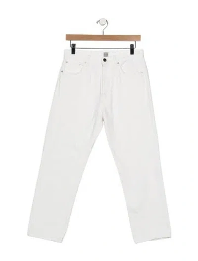Pre-owned Totême High-rise Straight Leg Jeans In White
