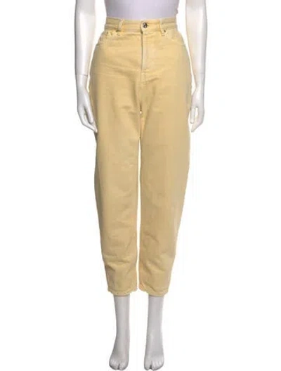 Pre-owned Totême High-rise Straight Leg Jeans In Yellow