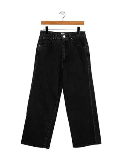 Pre-owned Totême High-rise Wide Leg Jeans In Black