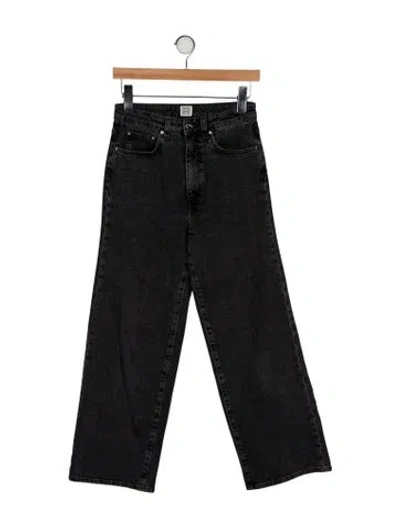 Pre-owned Totême High-rise Wide Leg Jeans In Black
