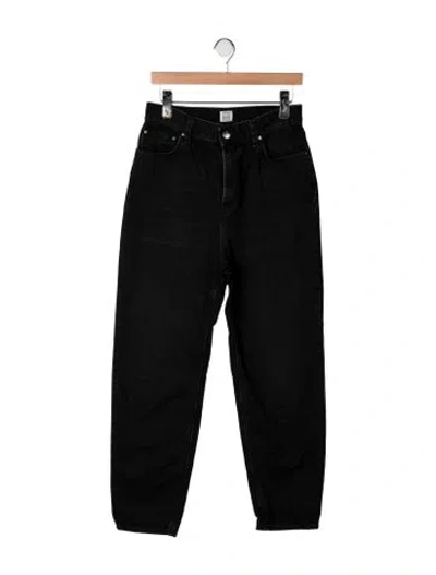 Pre-owned Totême High-rise Wide Leg Jeans In Black