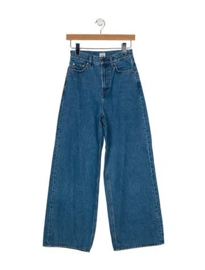 Pre-owned Totême High-rise Wide Leg Jeans In Blue