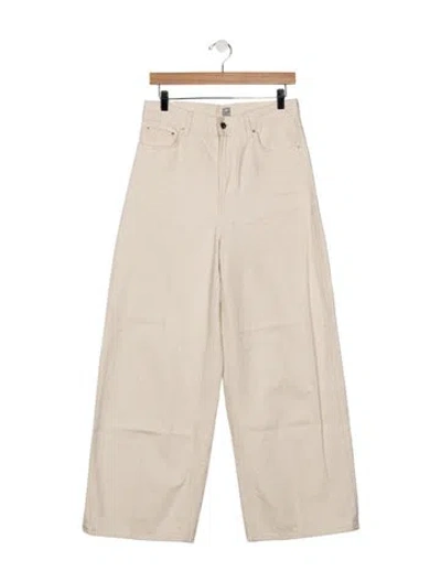 Pre-owned Totême High-rise Wide Leg Jeans In Neutrals