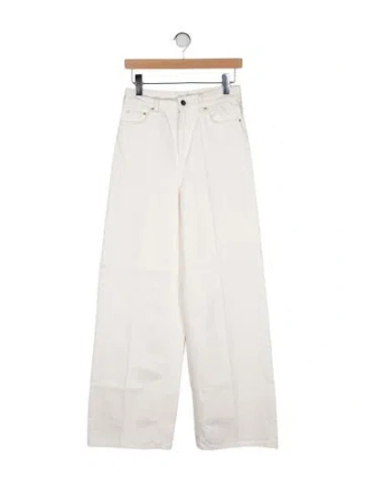 Pre-owned Totême High-rise Wide Leg Jeans In White