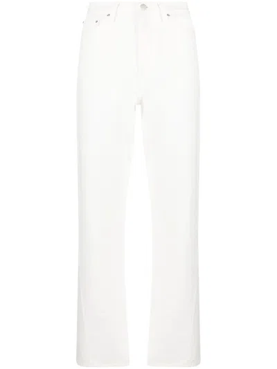 Totême Toteme High-rise Wide-leg Jeans In White