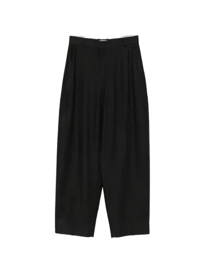 Totême High-waisted Wide-leg Trousers In Black