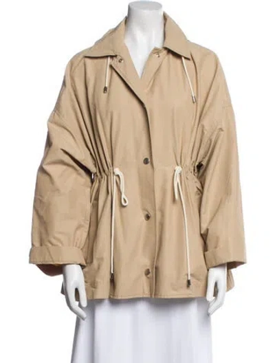 Pre-owned Totême Hooded Cotton Nylon Parka Jacket In Neutral