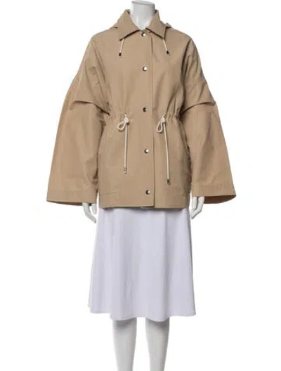 Pre-owned Totême Hooded Cotton Nylon Parka Jacket In Neutrals