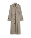 Totême Houndstooth Trench Coat In Brown