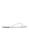 Totême Imitation Alligator Flip-flops In White