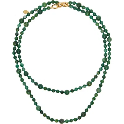 Totême Toteme Infinity Bead Necklace In Green