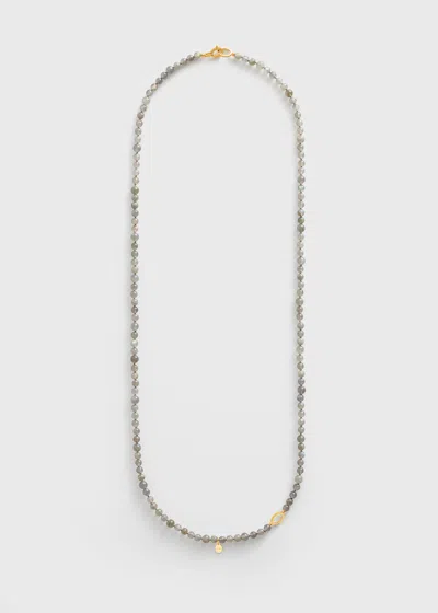 Totême Infinity Bead Necklace Glacier In Gray