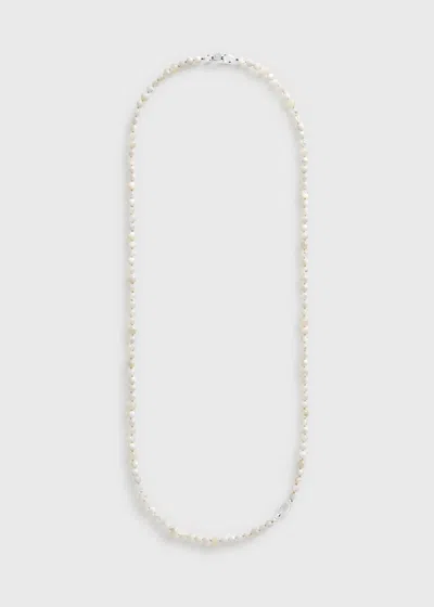 Totême Infinity Bead Necklace White In Neutral